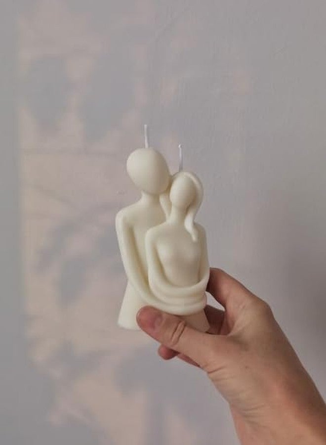 لوسيس شموع لوسيس المعطرة للأزواج، مصنوعة من شمع الصويا، قطعتان، لون عاجي وبنفسجي، شموع فاخرة مصبوبة يدويًا، شمع الصويا، ديكور منزلي، هدية مميزة لعيد الحب - Image 5